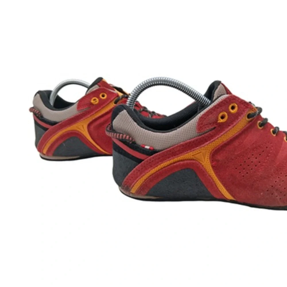 Dachstein Shoes Mens Size 8.5 Red Suede Trail Hiking Approach Vibram Sneakers_11